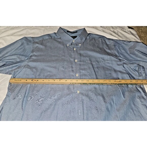 2 Eddie Bauer shirts XL mens yellow blue wrinkle resistant dress button up VTG - Picture 9 of 9
